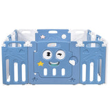 NNECW 14-Panel  Baby Fence with Safety Lock &  Educational Toys