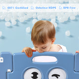 NNECW 14-Panel  Baby Fence with Safety Lock &  Educational Toys