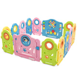 NNECW 14 Panel Baby Playpen with Safety Lock & Lovely Toys for Children