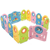 NNECW 14 Panel Baby Playpen with Safety Lock & Lovely Toys for Children