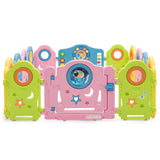 NNECW 14 Panel Baby Playpen with Safety Lock & Lovely Toys for Children