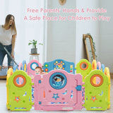 NNECW 14 Panel Baby Playpen with Safety Lock & Lovely Toys for Children