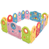 NNECW 16 Panel Baby Playpen with Safety Lock & Lovely Toys for Children