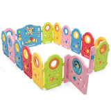 NNECW 16 Panel Baby Playpen with Safety Lock & Lovely Toys for Children