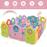 NNECW 16 Panel Baby Playpen with Safety Lock & Lovely Toys for Children