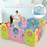 NNECW 16 Panel Baby Playpen with Safety Lock & Lovely Toys for Children