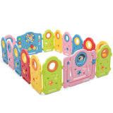 NNECW 16 Panel Baby Playpen with Safety Lock & Lovely Toys for Children
