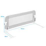 NNECW Foldable Baby Bed Rail for Toddlers with Soft Foam-Gray