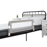 NNECW Foldable Baby Bed Rail for Toddlers with Soft Foam-Gray