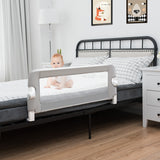 NNECW Foldable Baby Bed Rail for Toddlers with Soft Foam-Gray
