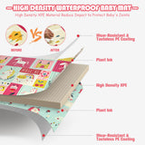 NNECW Foldable and Reversible Baby Play Mat with Non-Toxic Material for Indoor and Outdoor Use