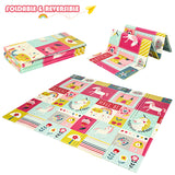 NNECW Foldable and Reversible Baby Play Mat with Non-Toxic Material for Indoor and Outdoor Use