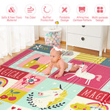 NNECW Foldable and Reversible Baby Play Mat with Non-Toxic Material for Indoor and Outdoor Use