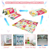 NNECW Foldable and Reversible Baby Play Mat with Non-Toxic Material for Indoor and Outdoor Use