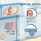 NNECW Kids Safety Play Yard Activity Center for Infants-Blue