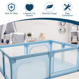 NNECW Kids Safety Play Yard Activity Center for Infants-Blue