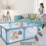 NNECW Kids Safety Play Yard Activity Center for Infants-Blue
