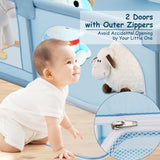 NNECW Kids Safety Play Yard Activity Center for Infants-Blue