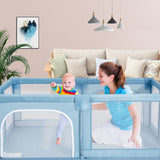 NNECW Kids Safety Play Yard Activity Center for Infants-Blue