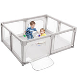 NNECW Kids Safety Play Yard Activity Center for Infants-Gray
