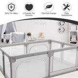 NNECW Kids Safety Play Yard Activity Center for Infants-Gray