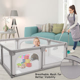 NNECW Kids Safety Play Yard Activity Center for Infants-Gray