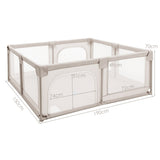 NNECW Kids Safety Play Yard Activity Center for Infants-White