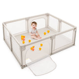 NNECW Kids Safety Play Yard Activity Center for Infants-White