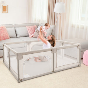 NNECW Kids Safety Play Yard Activity Center for Infants-White