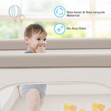 NNECW Kids Safety Play Yard Activity Center for Infants-White