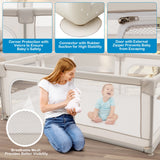 NNECW Kids Safety Play Yard Activity Center for Infants-White