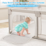 NNECW Kids Safety Play Yard Activity Center for Infants-White