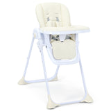 NNECW Baby Foldable Convertible High Chair with Adjustable Height Recline-Beige