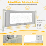 NNECW 150/180/200CM Folding Bed Rail Cot Guard for Toddler -L