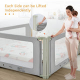 NNECW 150/180/200CM Folding Bed Rail Cot Guard for Toddler -M