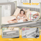NNECW 150/180/200CM Folding Bed Rail Cot Guard for Toddler -L