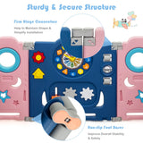 NNECW Portable Baby Play Fence with Door Lock for Living Room