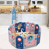 NNECW Multifunctional Baby Playpen with Door Lock for Living Room