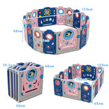 NNECW Portable Baby Play Fence with Door Lock for Living Room