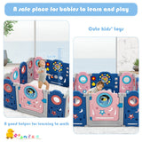 NNECW Multifunctional Baby Playpen with Door Lock for Living Room
