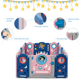 NNECW Portable Baby Playpen with Door Lock for Living Room