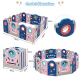 NNECW Portable Baby Playpen with Door Lock for Living Room