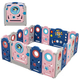 NNECW Portable Baby Playpen with Door Lock for Living Room