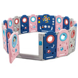 NNECW Portable Baby Playpen with Door Lock for Living Room