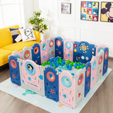 NNECW Portable Baby Playpen with Door Lock for Living Room