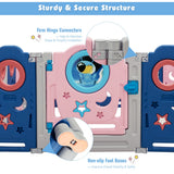 NNECW Portable Baby Playpen with Door Lock for Living Room