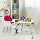 NNECW 5-in-1 Multifunctional Convertible Baby Highchair with Harness &amp Removable Tray-Beige