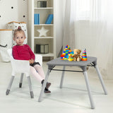 NNECW 5-in-1 Multifunctional Convertible Baby Highchair with Harness &amp Removable Tray-Grey