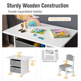 NNECW Kids Activity Desk and Chair set with Large Storage Space for Preschool