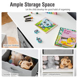 NNECW Kids Activity Desk and Chair set with Large Storage Space for Preschool